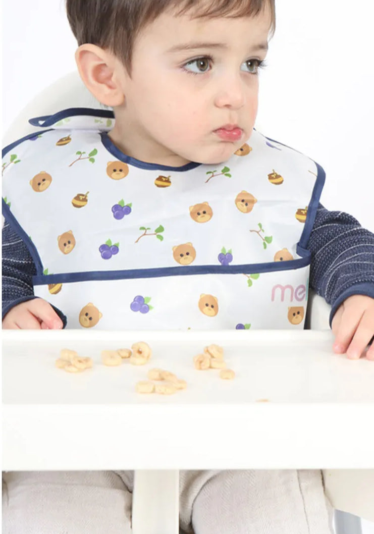 Fold up bib - 2pcs / white&navy