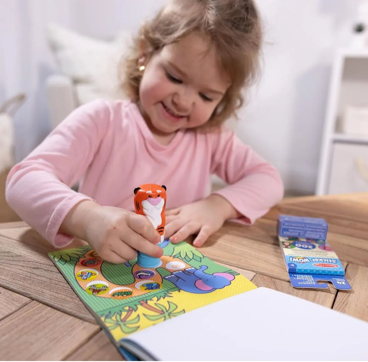 Mini activity pad & refill sticker set - tiger