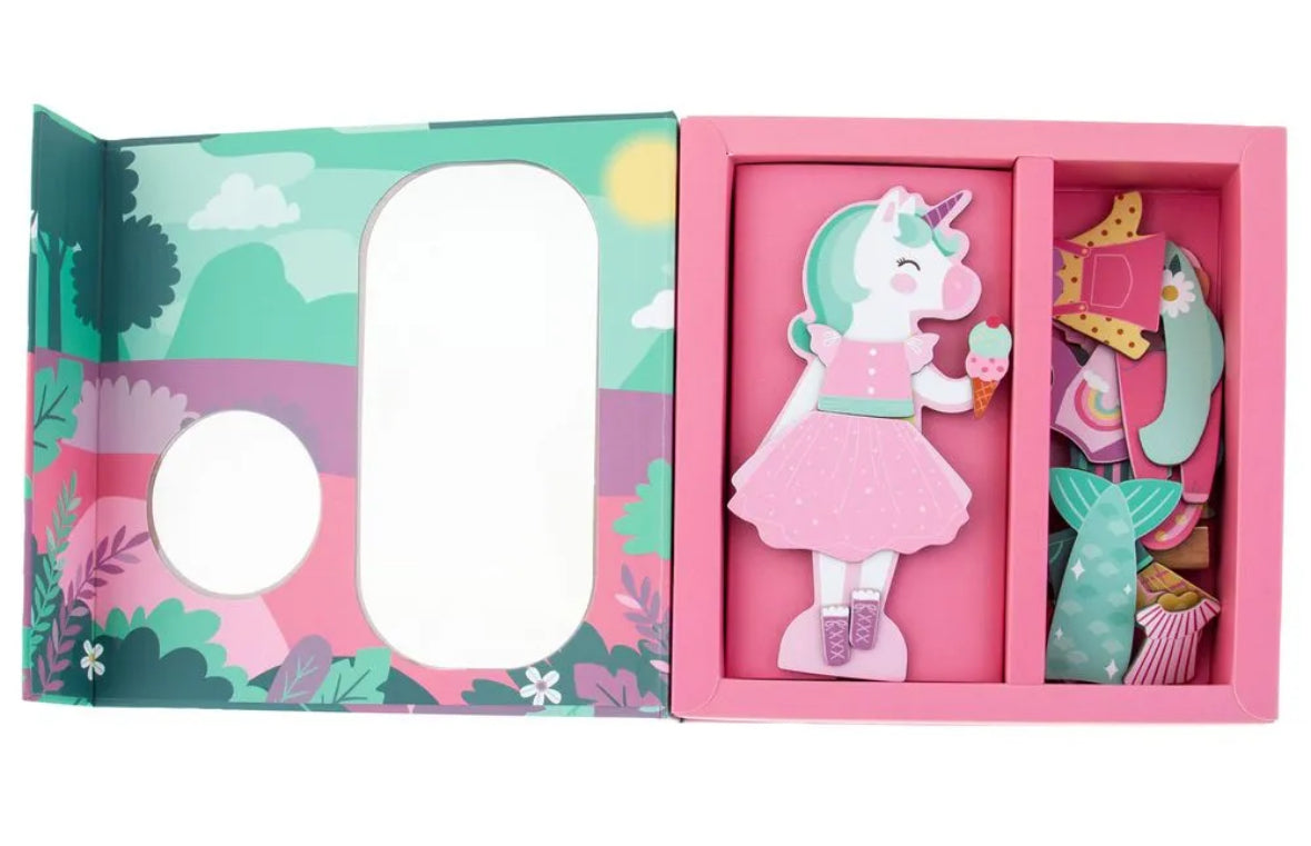 Magnetic dress up doll - unicorn & princess