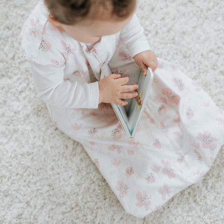 wearable blanket 100 cotton tog 0.50- small/ Blush Wildflower