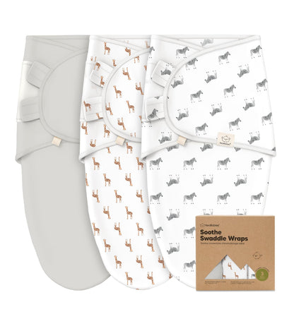 3-Pack Organic Baby Swaddle Sleep Sacks