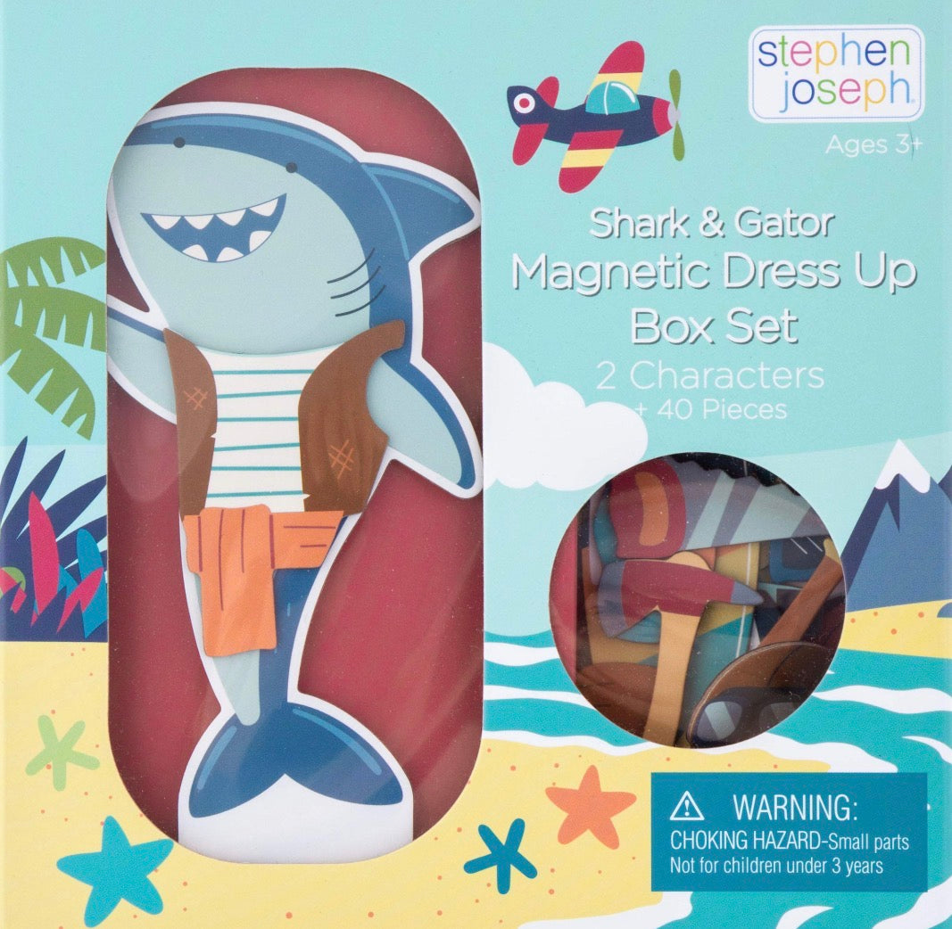 Magnetic dress up doll - shark and gator