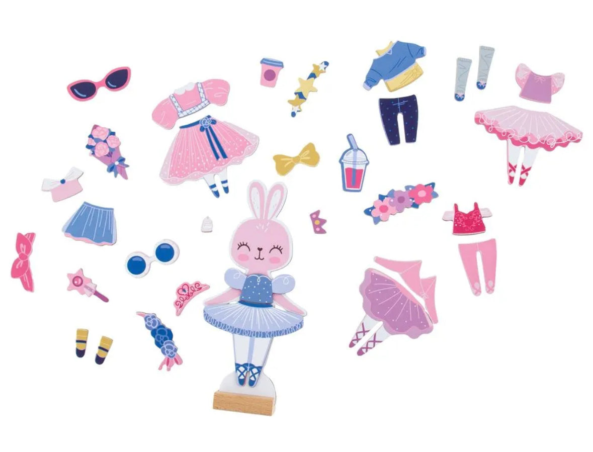 Magnetic dress up doll - bunny&mouse