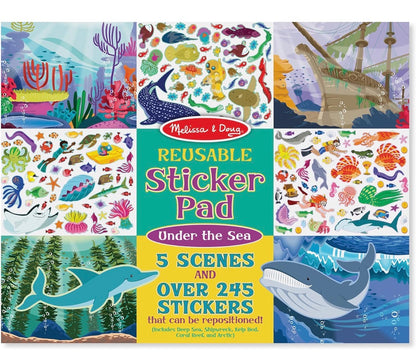 Reusable sticker pad - under the sea
