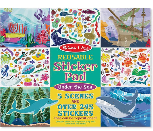 Reusable sticker pad - under the sea