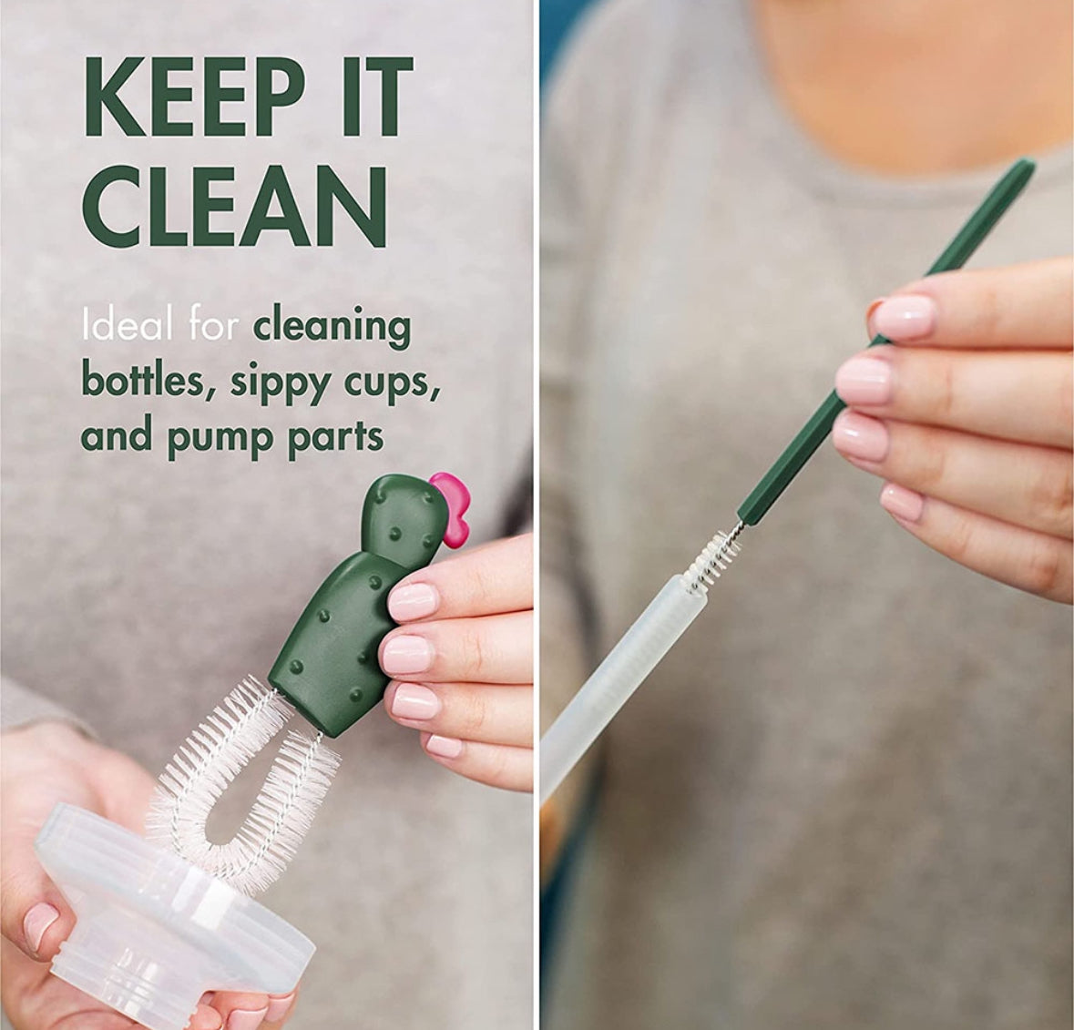 مجموعة فرشاة تنظيف زجاجات الصبار