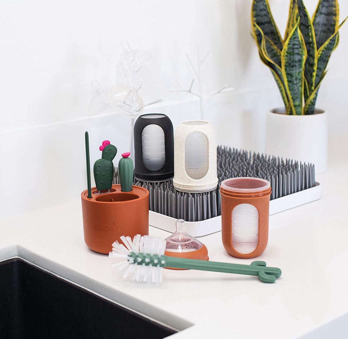 مجموعة فرشاة تنظيف زجاجات الصبار