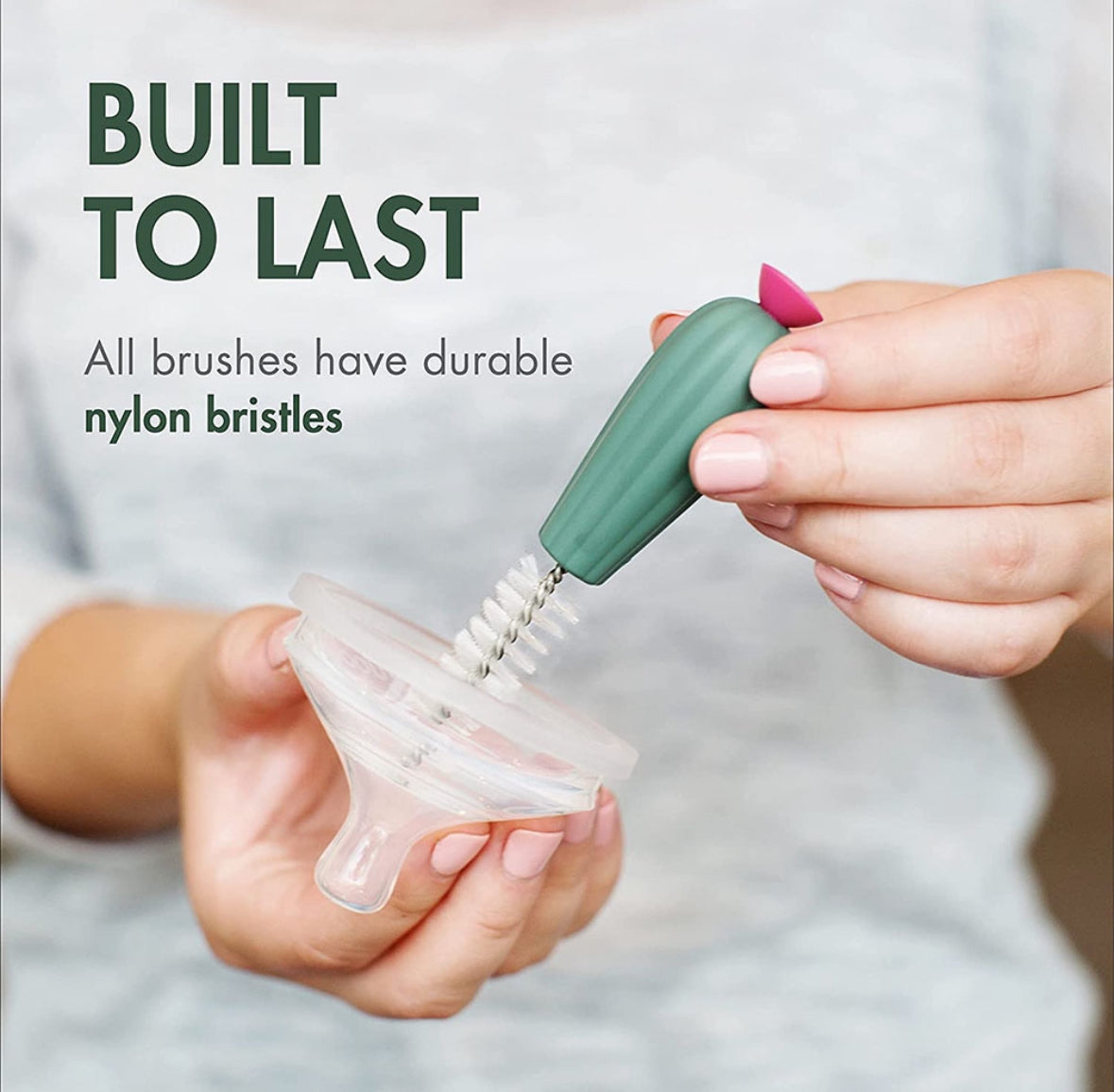 مجموعة فرشاة تنظيف زجاجات الصبار