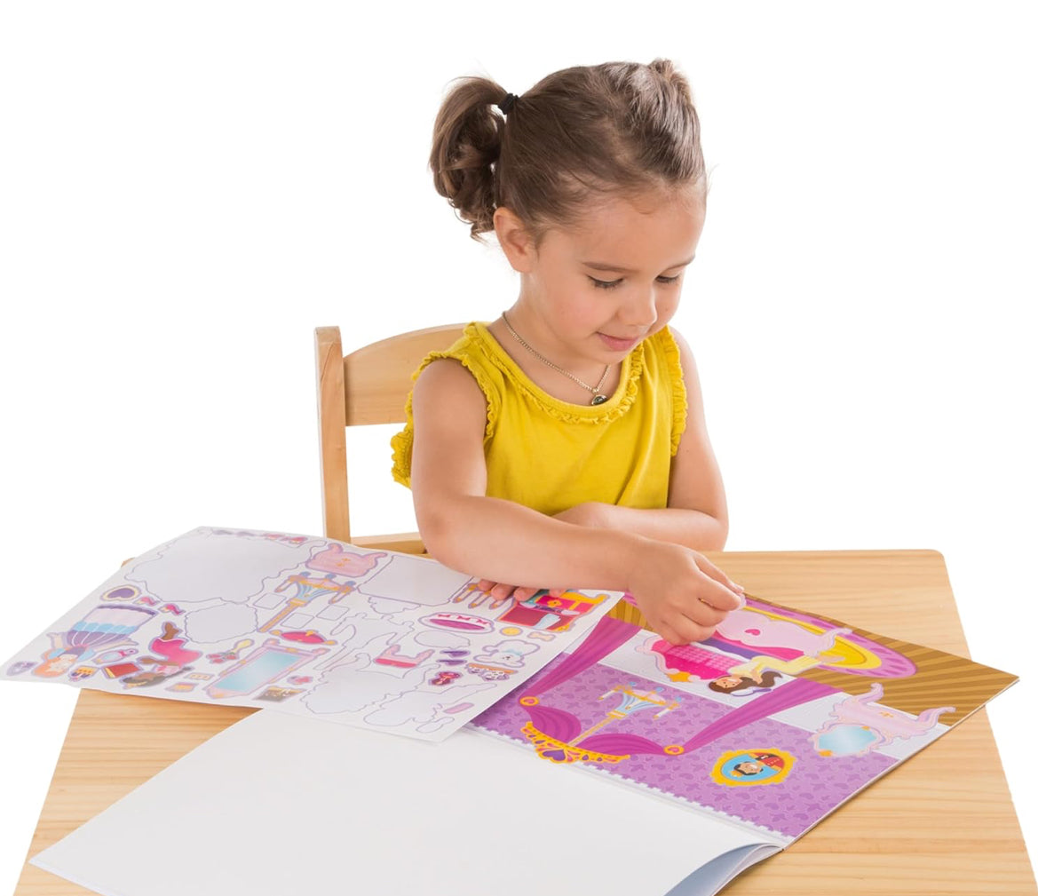 Reusable sticker pad - princess castle