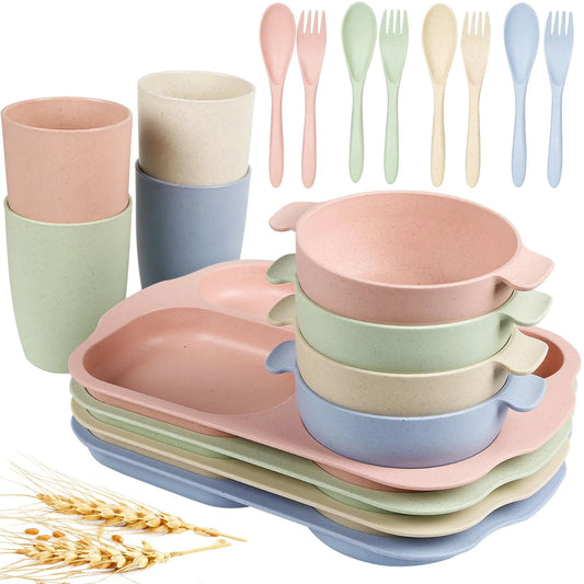 Wheat Straw Dinnerware Cutlery Set - 24 pcs