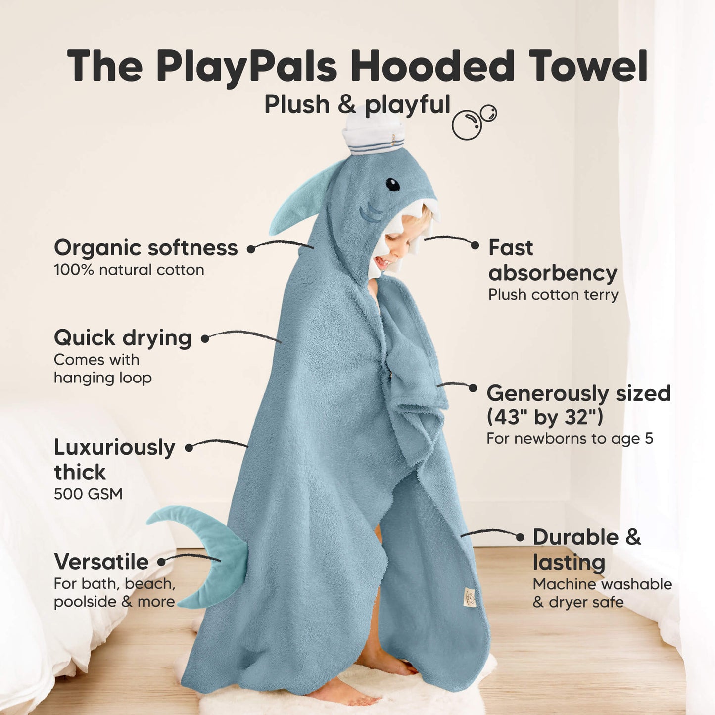 PlayPals Hooded Towel