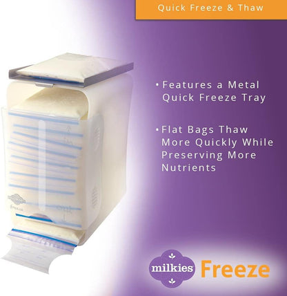 Breast milk storage tower