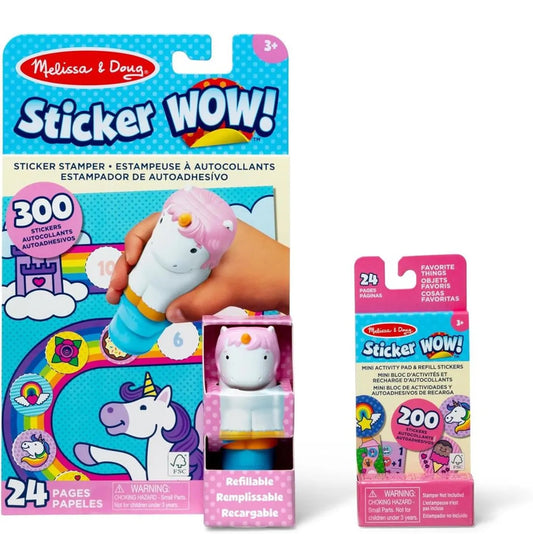 Mini activity pad & refill sticker set - unicorn